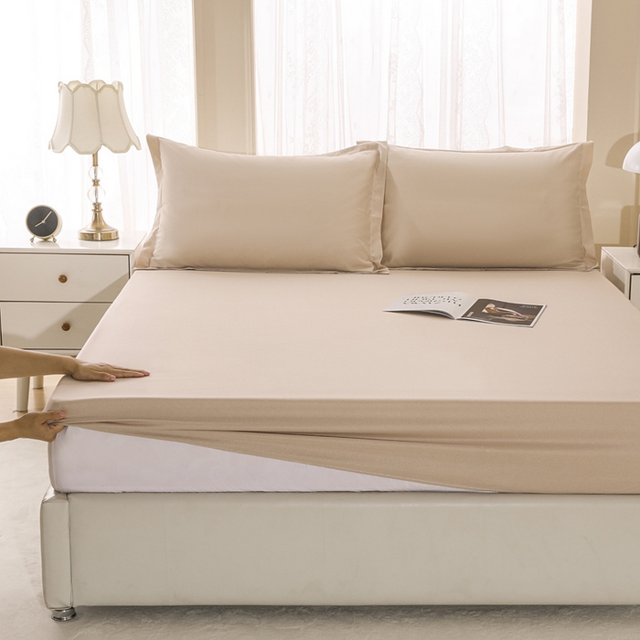 91家纺网 家纺一手货源 找家纺 卡诗兰 2025新款外贸跨境电商亚马逊速卖通单床笠三件套欧美尺寸多多跨境平台TEMU SHEIN 卡其