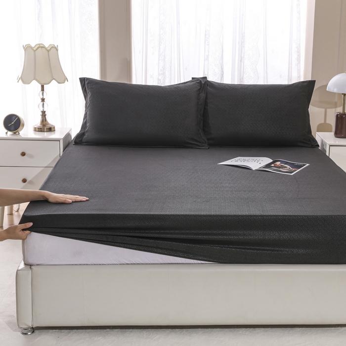 91家纺网 家纺一手货源 找家纺 卡诗兰 2025新款外贸跨境电商亚马逊速卖通单床笠三件套欧美尺寸多多跨境平台TEMU SHEIN 墨黑