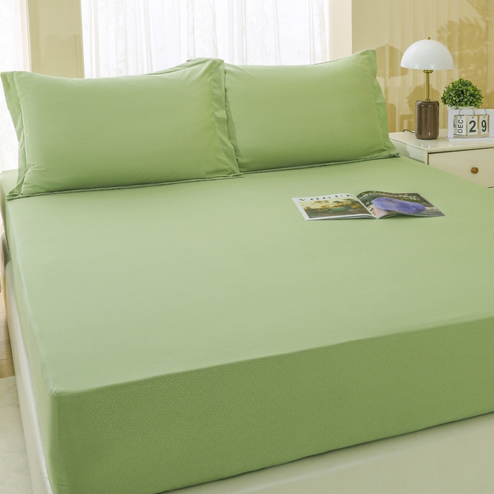 91家纺网 家纺一手货源 找家纺 卡诗兰 2025新款外贸跨境电商亚马逊速卖通单床笠三件套欧美尺寸多多跨境平台TEMU SHEIN 草绿