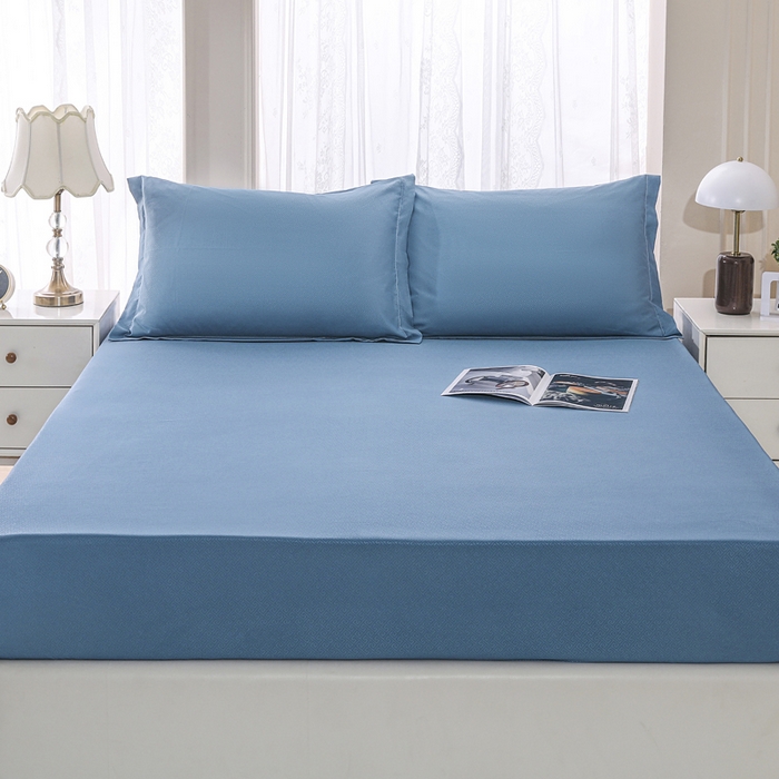 91家纺网 家纺一手货源 找家纺 卡诗兰 2025新款外贸跨境电商亚马逊速卖通单床笠三件套欧美尺寸多多跨境平台TEMU SHEIN 海蓝