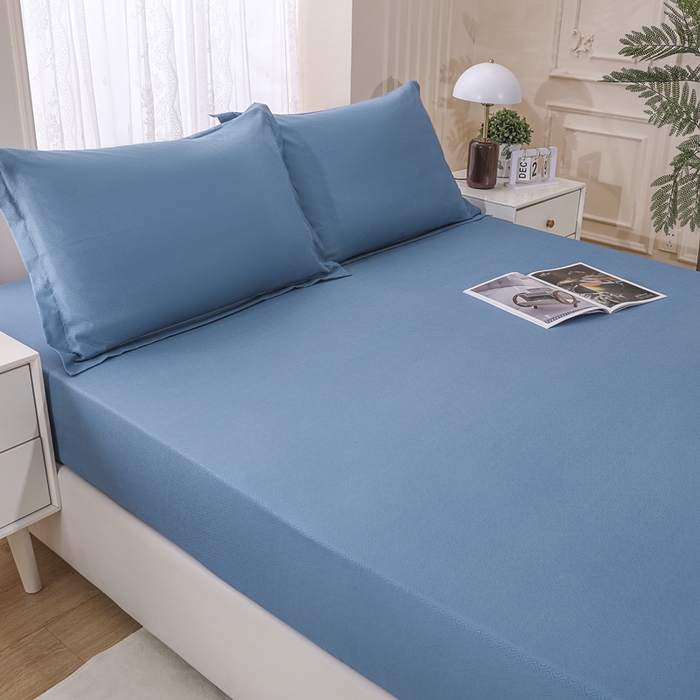 91家纺网 家纺一手货源 找家纺 卡诗兰 2025新款外贸跨境电商亚马逊速卖通单床笠三件套欧美尺寸多多跨境平台TEMU SHEIN 海蓝