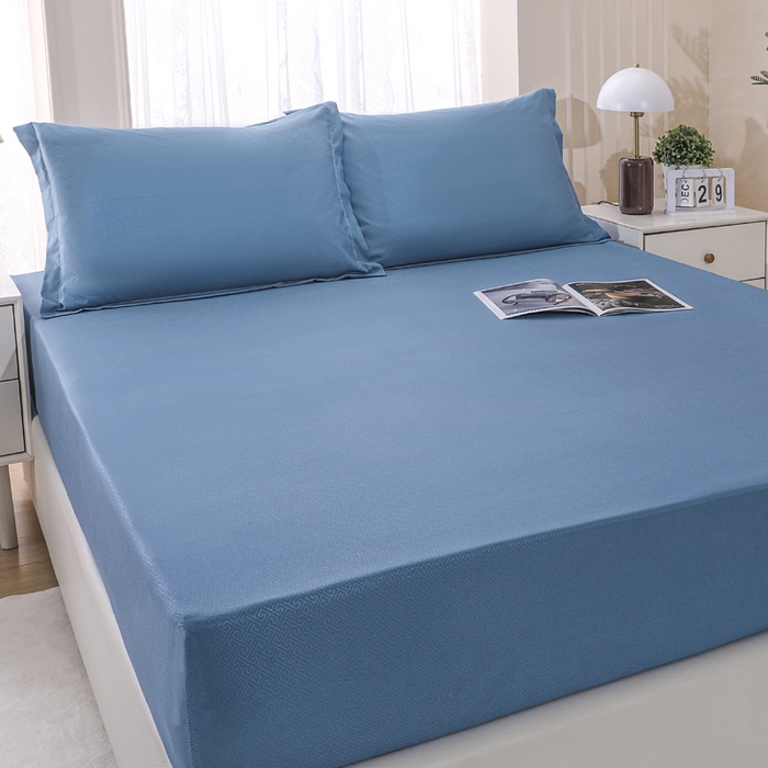 91家纺网 家纺一手货源 找家纺 卡诗兰 2025新款外贸跨境电商亚马逊速卖通单床笠三件套欧美尺寸多多跨境平台TEMU SHEIN 海蓝