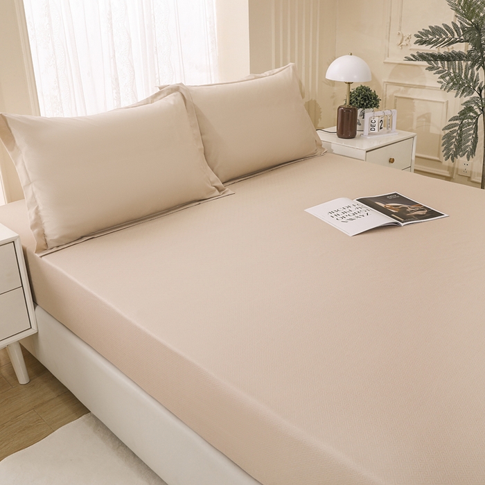 91家纺网 家纺一手货源 找家纺 卡诗兰 2025新款外贸跨境电商亚马逊速卖通单床笠三件套欧美尺寸多多跨境平台TEMU SHEIN 卡其