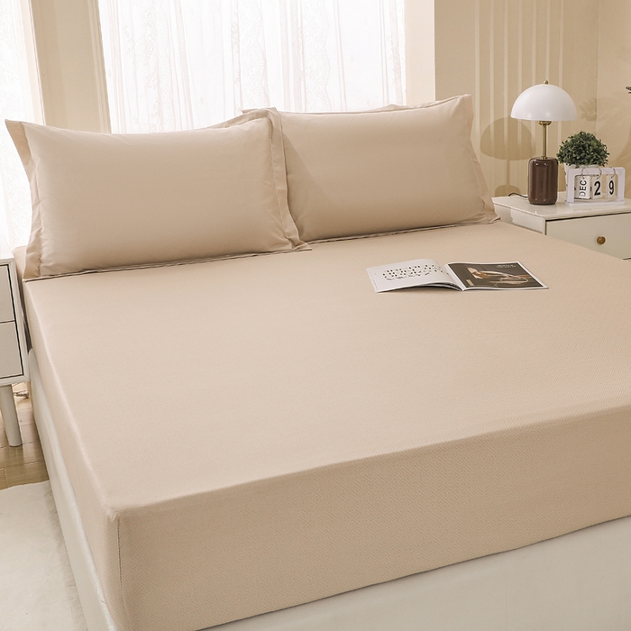 91家纺网 家纺一手货源 找家纺 卡诗兰 2025新款外贸跨境电商亚马逊速卖通单床笠三件套欧美尺寸多多跨境平台TEMU SHEIN 卡其