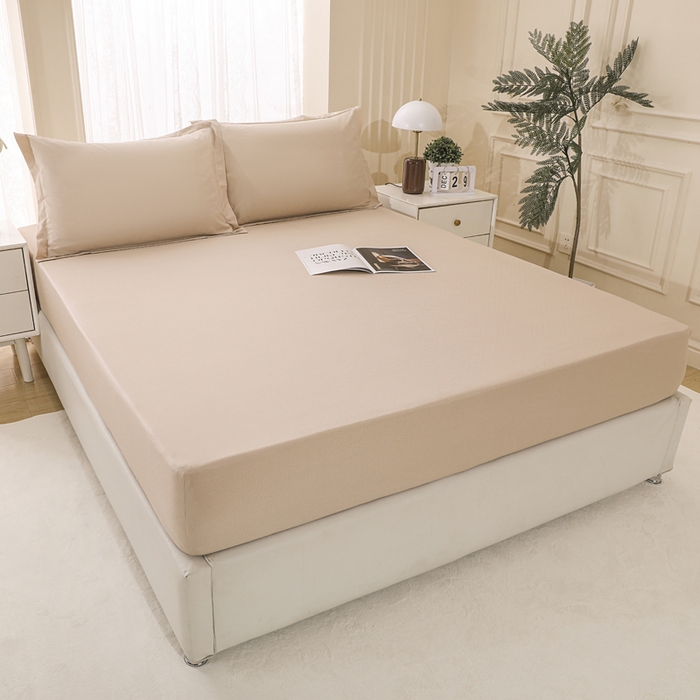 91家纺网 家纺一手货源 找家纺 卡诗兰 2025新款外贸跨境电商亚马逊速卖通单床笠三件套欧美尺寸多多跨境平台TEMU SHEIN 卡其