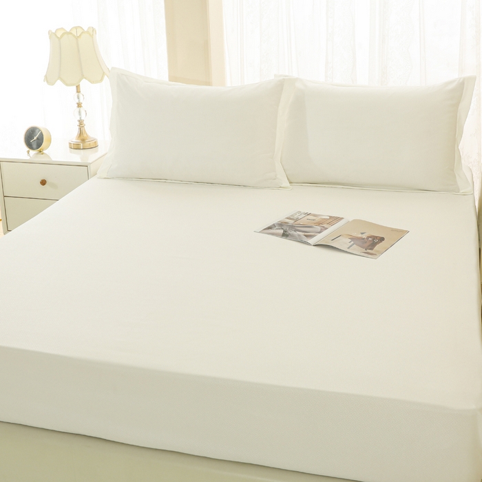 91家纺网 家纺一手货源 找家纺 卡诗兰 2025新款外贸跨境电商亚马逊速卖通单床笠三件套欧美尺寸多多跨境平台TEMU SHEIN 米白