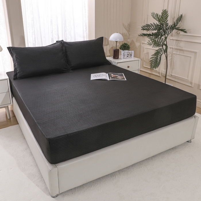 91家纺网 家纺一手货源 找家纺 卡诗兰 2025新款外贸跨境电商亚马逊速卖通单床笠三件套欧美尺寸多多跨境平台TEMU SHEIN 墨黑