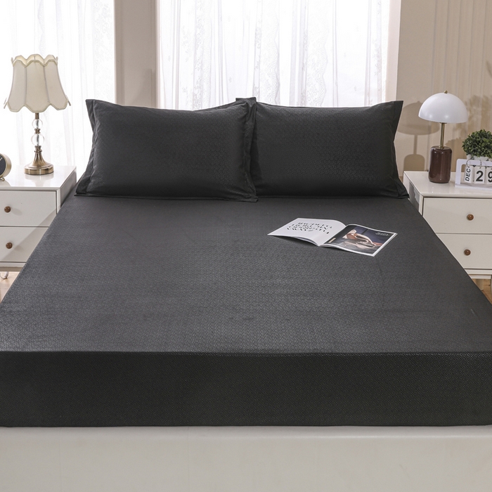 91家纺网 家纺一手货源 找家纺 卡诗兰 2025新款外贸跨境电商亚马逊速卖通单床笠三件套欧美尺寸多多跨境平台TEMU SHEIN 墨黑