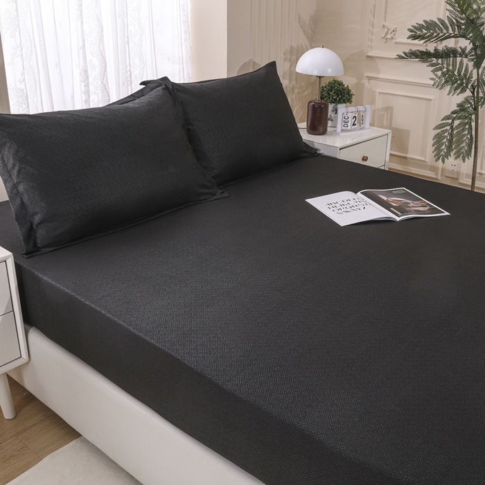 91家纺网 家纺一手货源 找家纺 卡诗兰 2025新款外贸跨境电商亚马逊速卖通单床笠三件套欧美尺寸多多跨境平台TEMU SHEIN 墨黑