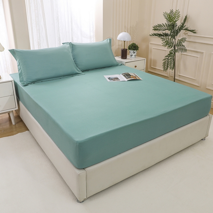 91家纺网 家纺一手货源 找家纺 卡诗兰 2025新款外贸跨境电商亚马逊速卖通单床笠三件套欧美尺寸多多跨境平台TEMU SHEIN 松绿