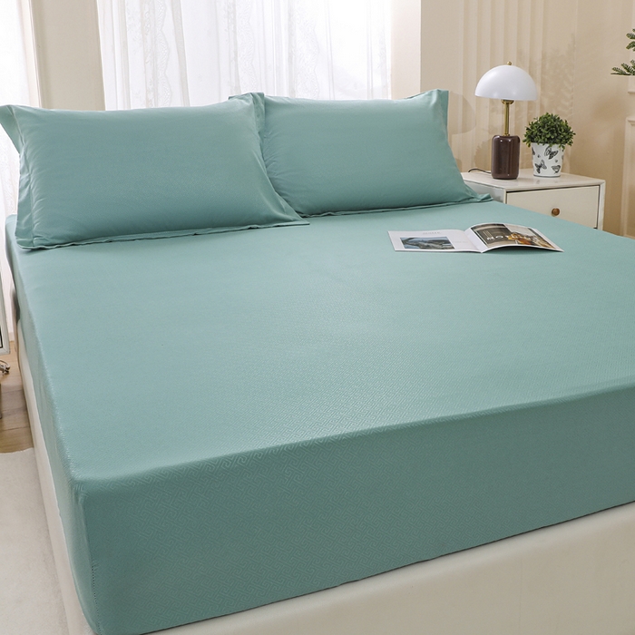 91家纺网 家纺一手货源 找家纺 卡诗兰 2025新款外贸跨境电商亚马逊速卖通单床笠三件套欧美尺寸多多跨境平台TEMU SHEIN 松绿