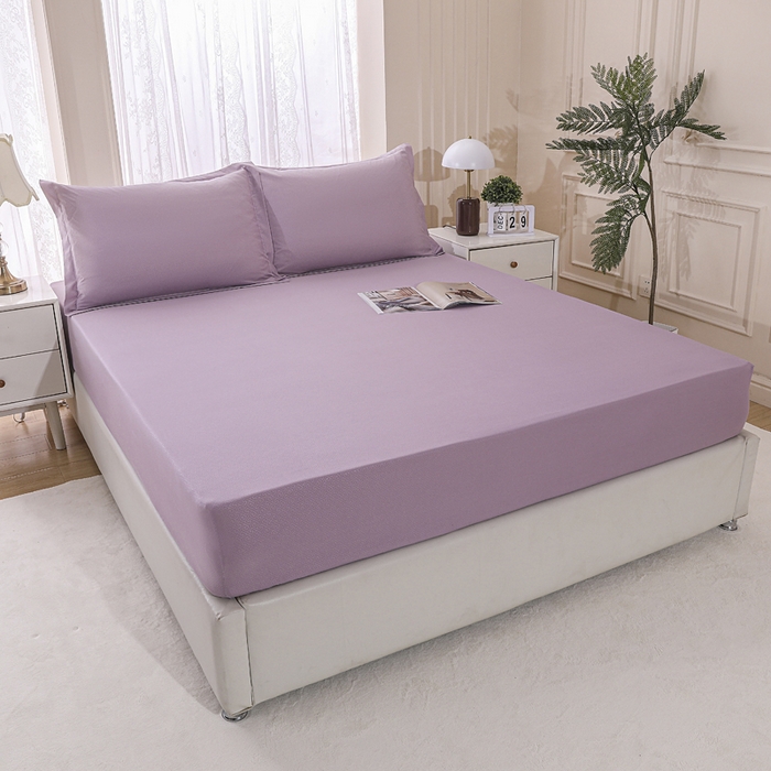 91家纺网 家纺一手货源 找家纺 卡诗兰 2025新款外贸跨境电商亚马逊速卖通单床笠三件套欧美尺寸多多跨境平台TEMU SHEIN 藤紫