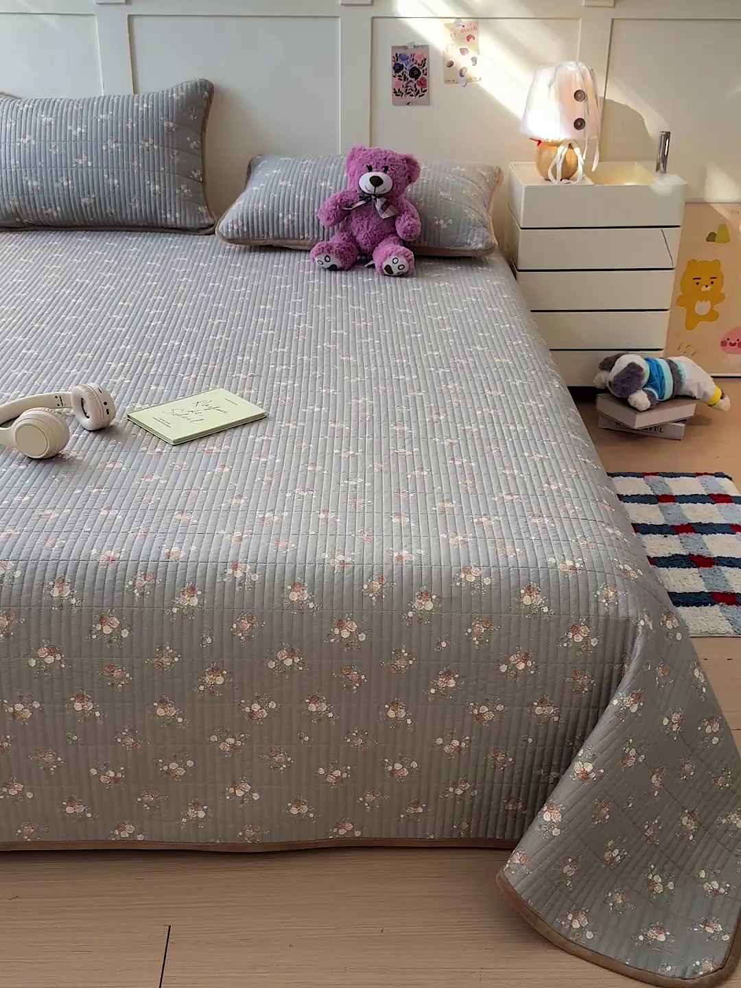 91家纺网 家纺一手货源 找家纺 橙子家居 2025新款棉加绒床盖床盖单件床盖单品床盖三件套夹层水洗棉花跑量款现货 见春山