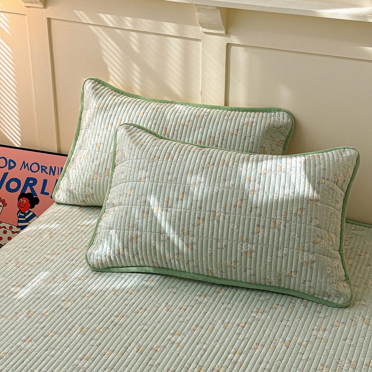 91家纺网 家纺一手货源 找家纺 橙子家居 2025新款棉加绒床盖床盖单件床盖单品床盖三件套夹层水洗棉花跑量款现货 云棠