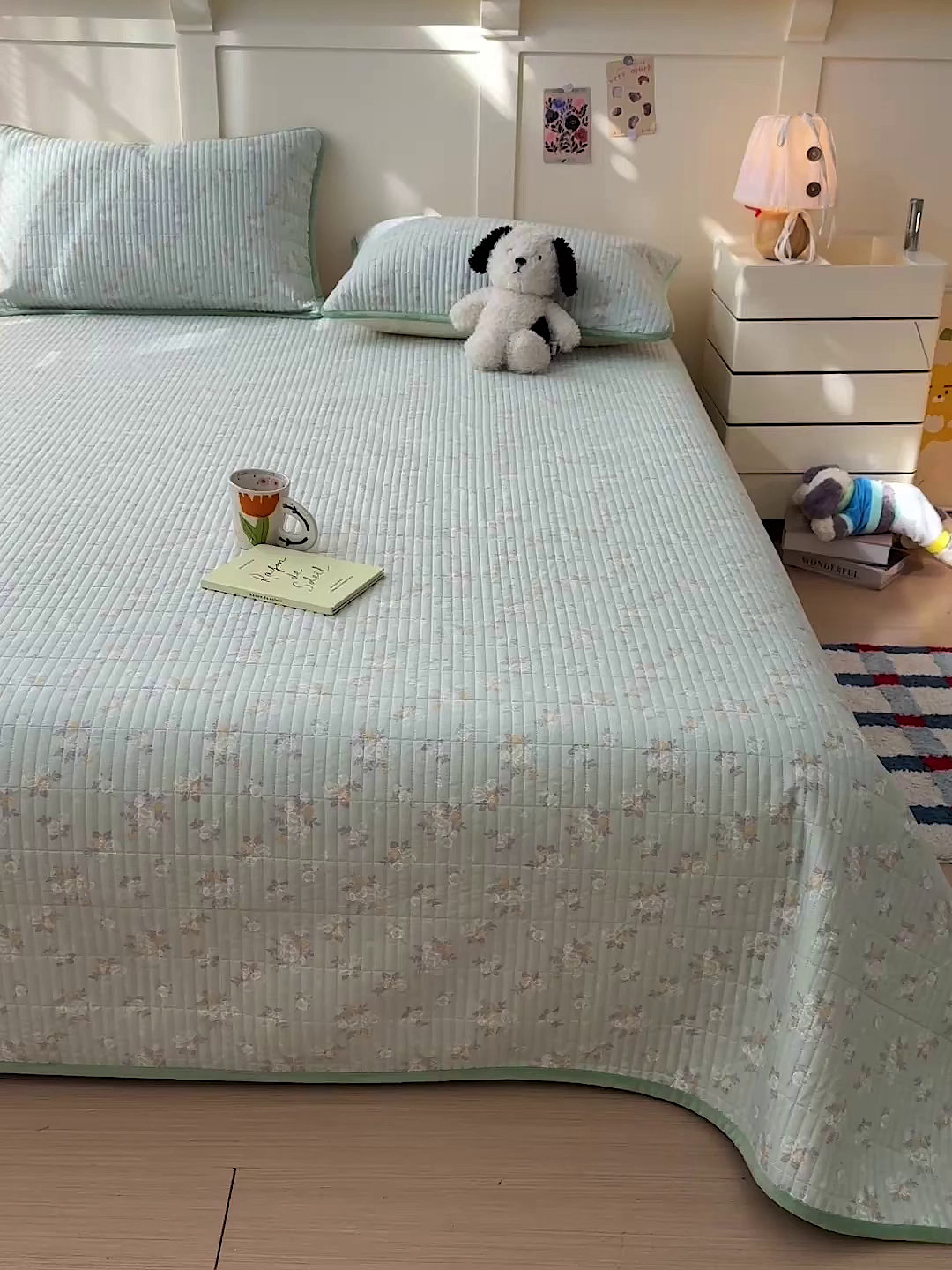 91家纺网 家纺一手货源 找家纺 橙子家居 2025新款棉加绒床盖床盖单件床盖单品床盖三件套夹层水洗棉花跑量款现货 云棠