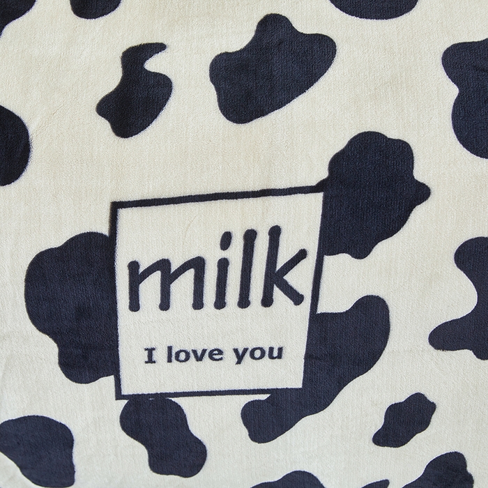 91家纺网 家纺一手货源 找家纺 三盛源 2025新款牛奶绒床品四件套冬季加厚珊瑚绒被套罩双面加绒法兰绒床单三件套 奶牛点点