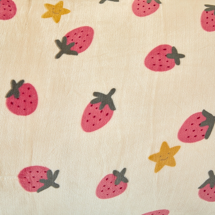 91家纺网 家纺一手货源 找家纺 三盛源 2025新款牛奶绒床品四件套冬季加厚珊瑚绒被套罩双面加绒法兰绒床单三件套 草莓乐园