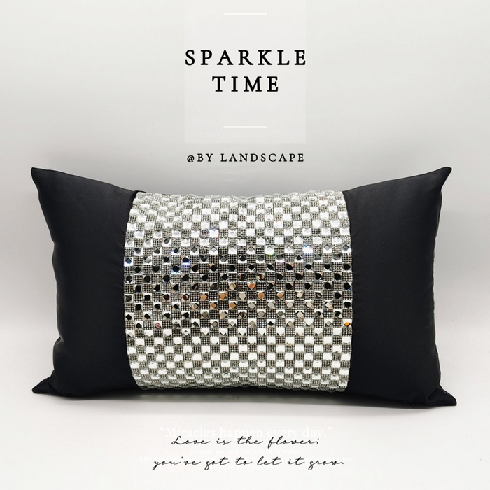 澜屿 新款禅丝高精密重工大方钻小抱枕配饰 大方钻黑