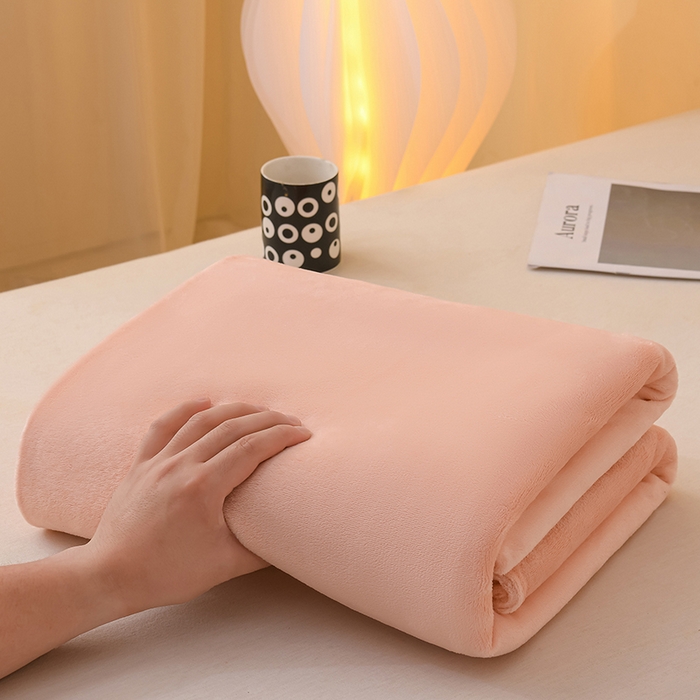 91家纺网 家纺一手货源 找家纺 湘之帛 2025新款高克重纯色牛奶绒床单 粉色