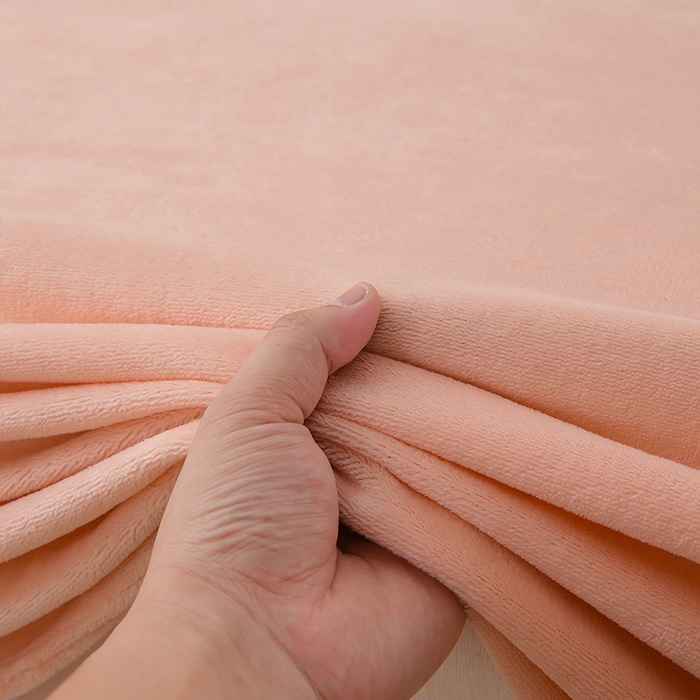 91家纺网 家纺一手货源 找家纺 湘之帛 2025新款高克重纯色牛奶绒床单 粉色