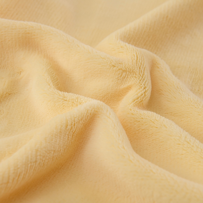 91家纺网 家纺一手货源 找家纺 湘之帛 2025新款高克重纯色牛奶绒床单 米黄
