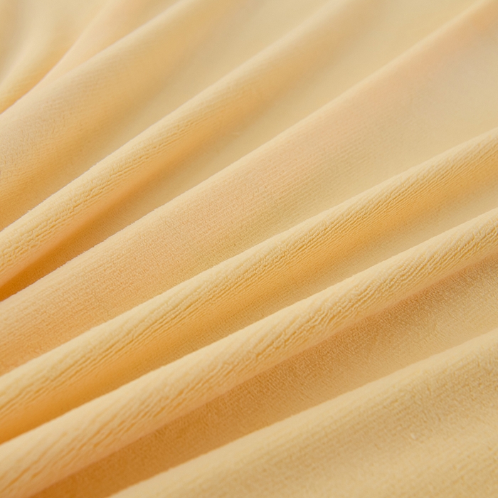 91家纺网 家纺一手货源 找家纺 湘之帛 2025新款高克重纯色牛奶绒床单 米黄