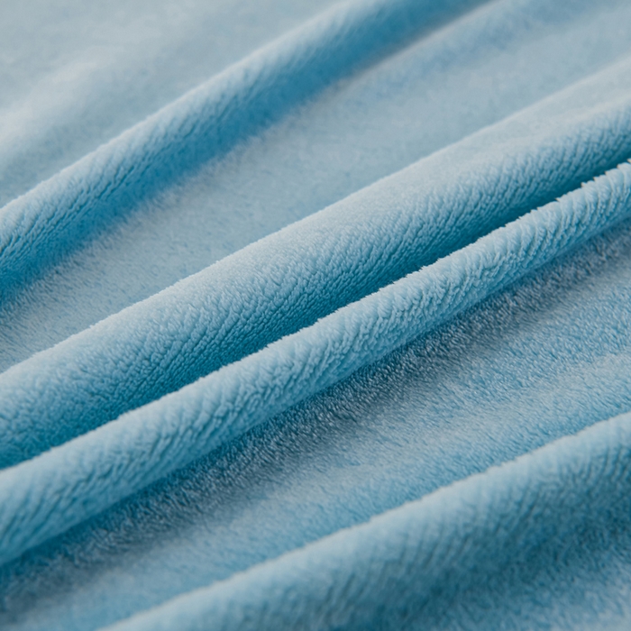91家纺网 家纺一手货源 找家纺 湘之帛 2025新款高克重纯色牛奶绒床单 浅蓝
