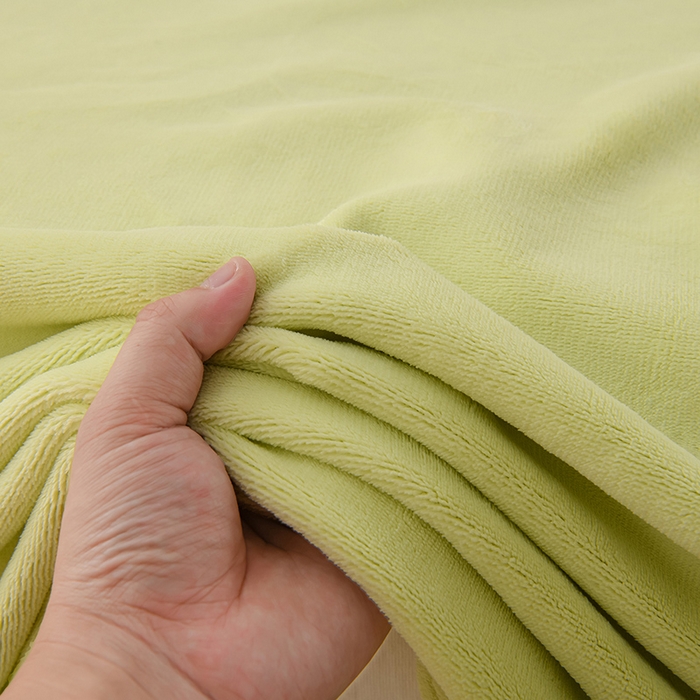 91家纺网 家纺一手货源 找家纺 湘之帛 2025新款高克重纯色牛奶绒床单 浅绿