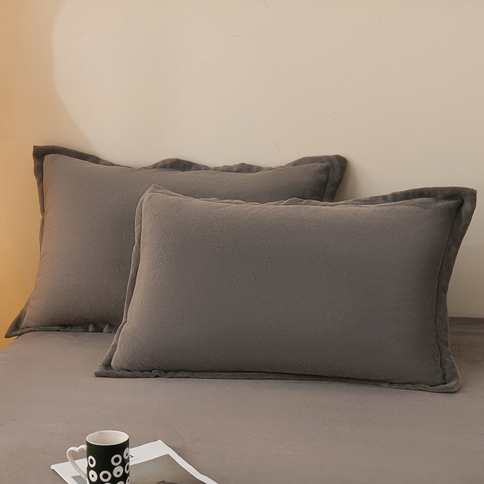 91家纺网 家纺一手货源 找家纺 湘之帛 2025新款高克重纯色牛奶绒床单 深灰