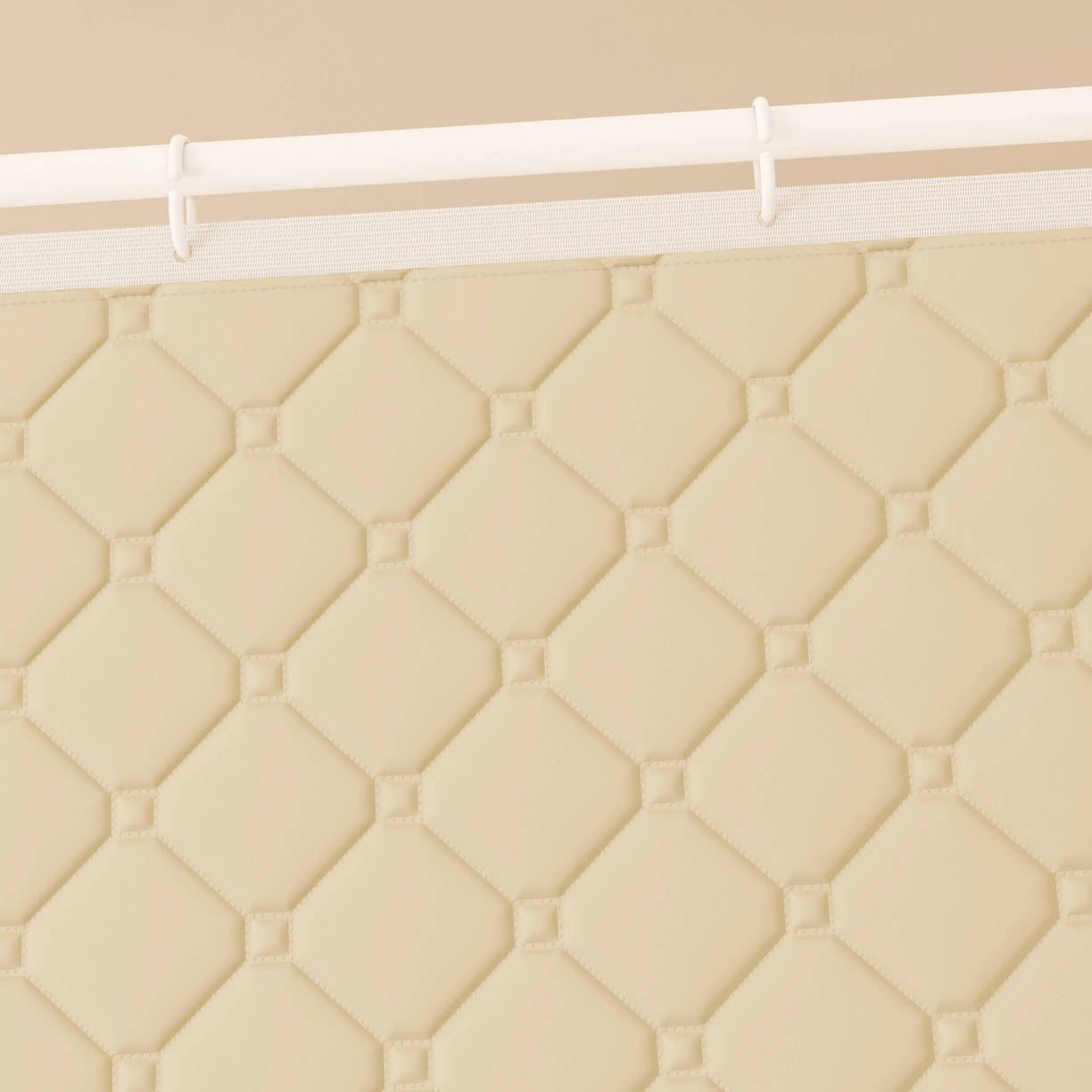 91家纺网 家纺一手货源 找家纺 初心家纺 2025新款防尘遮光保暖蚊帐 米黄