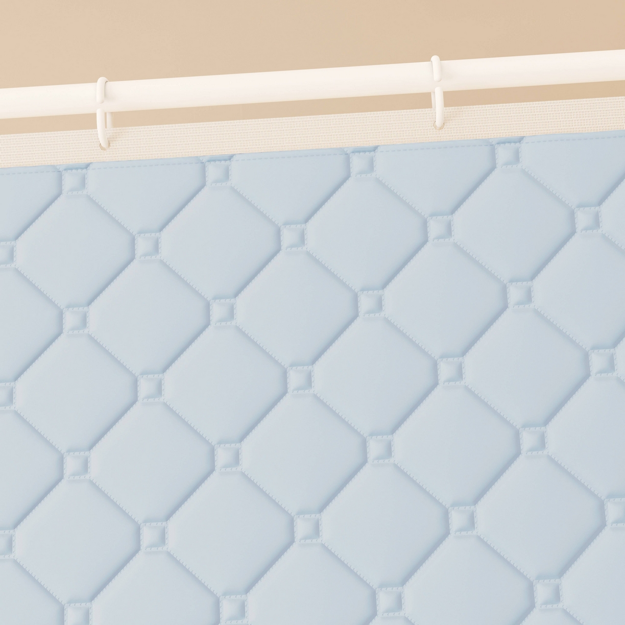 91家纺网 家纺一手货源 找家纺 初心家纺 2025新款防尘遮光保暖蚊帐 天蓝