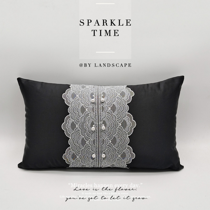 91家纺网 家纺一手货源 找家纺 （总）澜屿 新款珍珠蕾丝小抱枕