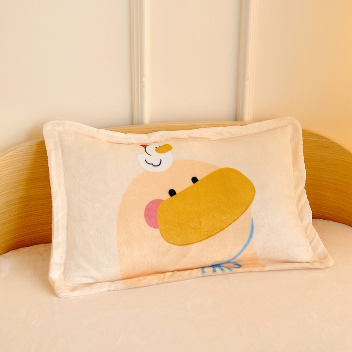 91家纺网 家纺一手货源 找家纺 梵赫 2025新款秋冬牛奶绒原创贴布绣儿童幼儿园被套被芯盖毯 可爱小鸭