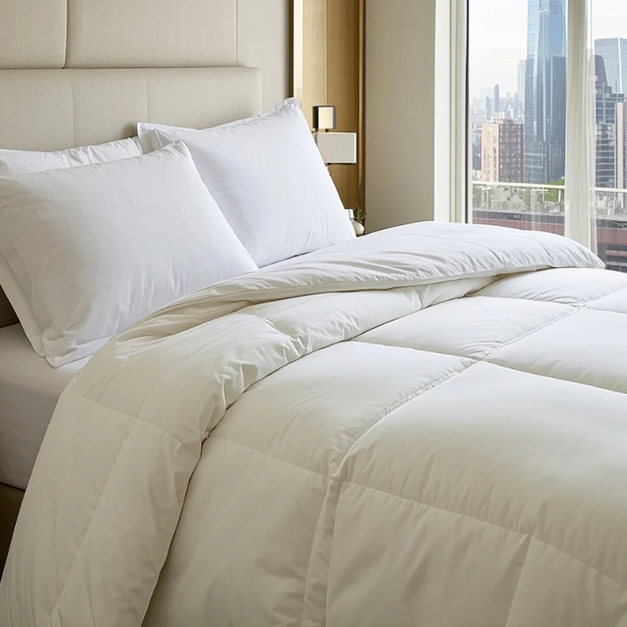 91家纺网 家纺一手货源 找家纺 （总）安力森/诚臻酒店用品 2025新款轻奢高密防羽布被芯 锁绒不跑绒 柔滑酒店级保暖被宾馆养老院用