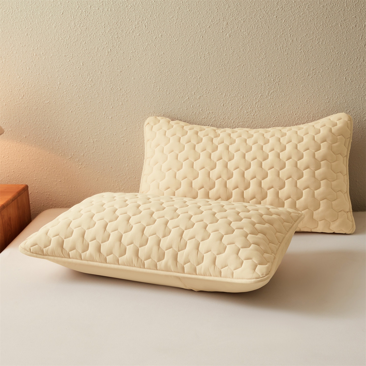 91家纺网 家纺一手货源 找家纺 居眠 2025新款简格-棉花防水枕套-简格 简格-卡