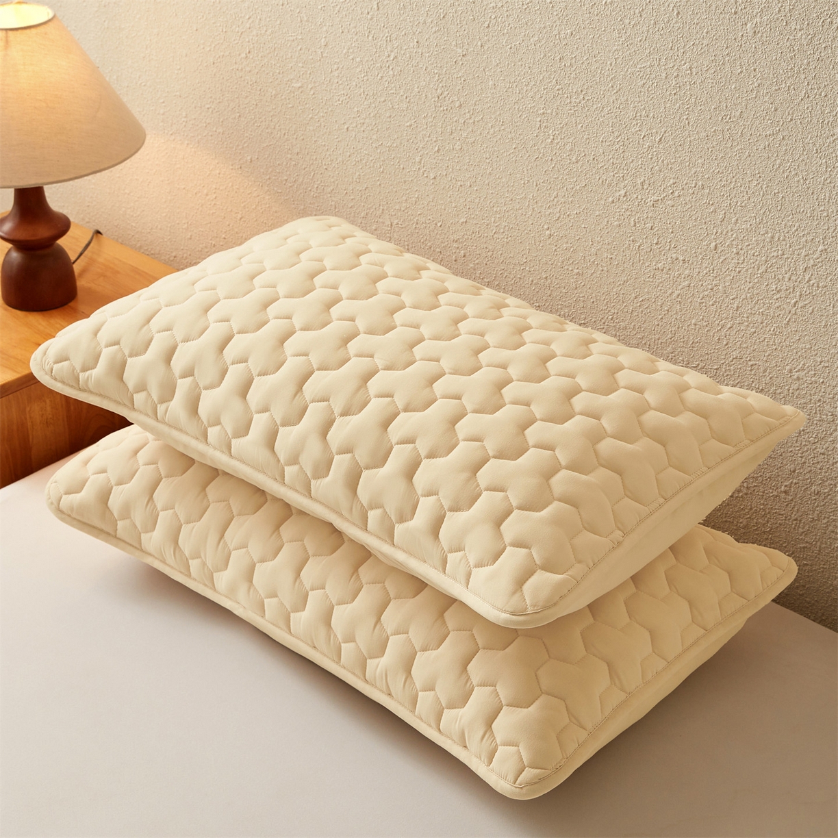 91家纺网 家纺一手货源 找家纺 居眠 2025新款简格-棉花防水枕套-简格 简格-卡