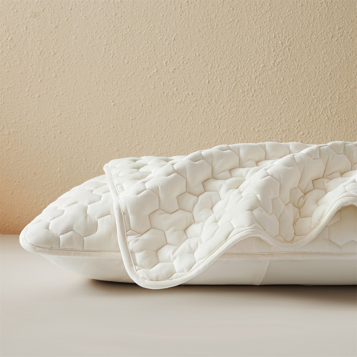 91家纺网 家纺一手货源 找家纺 居眠 2025新款简格-棉花防水枕套-简格 简格-白