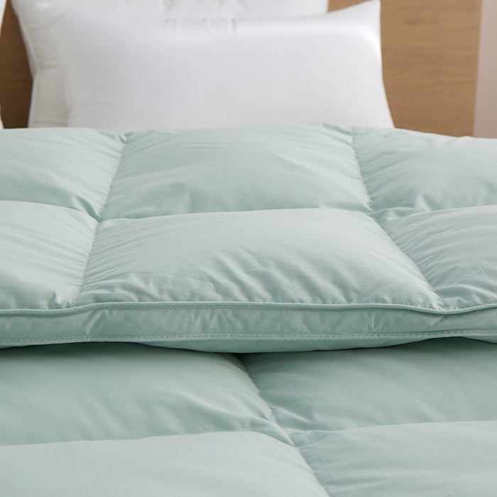 91家纺网 家纺一手货源 找家纺 华盛羽绒被壳 2025新款不跑被的羽绒被壳天丝超柔棉 天丝超柔绿