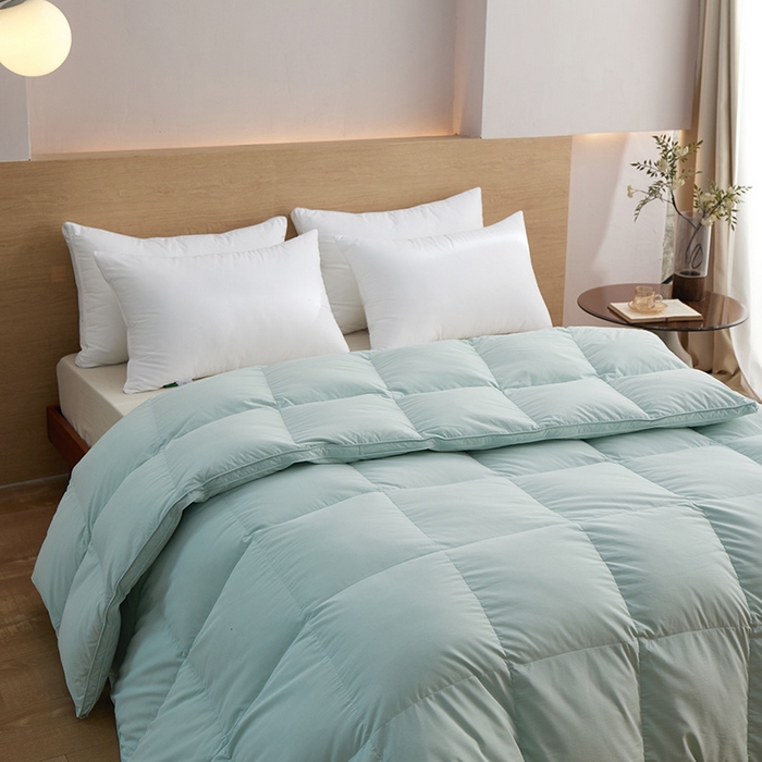 91家纺网 家纺一手货源 找家纺 华盛羽绒被壳 2025新款不跑被的羽绒被壳天丝超柔棉 天丝超柔绿