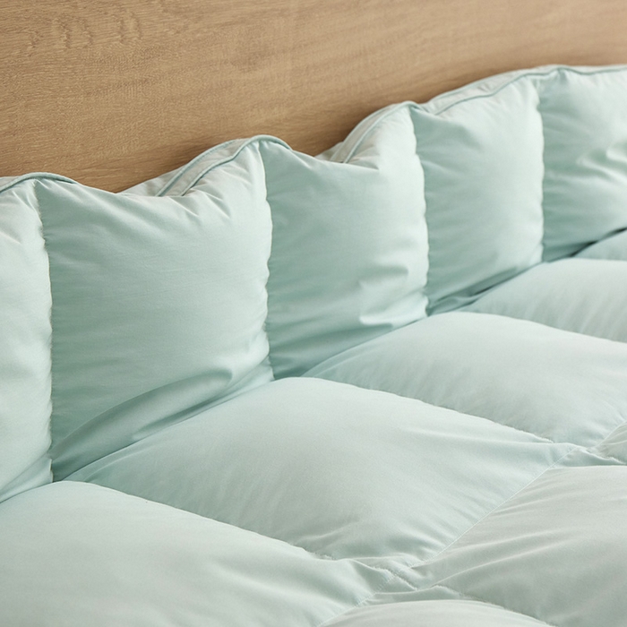 91家纺网 家纺一手货源 找家纺 华盛羽绒被壳 2025新款不跑被的羽绒被壳天丝超柔棉 天丝超柔绿