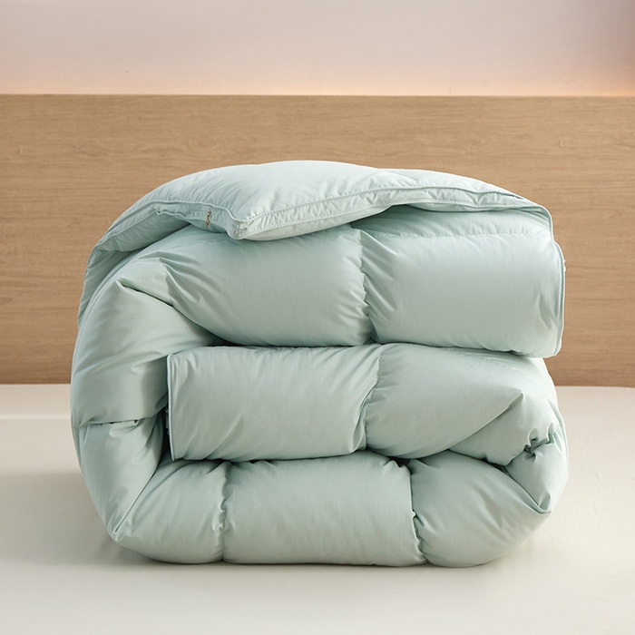 91家纺网 家纺一手货源 找家纺 华盛羽绒被壳 2025新款不跑被的羽绒被壳天丝超柔棉 天丝超柔绿
