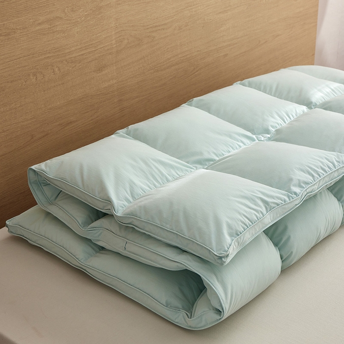 91家纺网 家纺一手货源 找家纺 华盛羽绒被壳 2025新款不跑被的羽绒被壳天丝超柔棉 天丝超柔绿