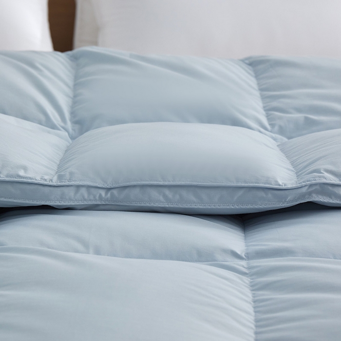 91家纺网 家纺一手货源 找家纺 御眠纺羽绒被壳 2025新款不跑被的羽绒被壳天丝超柔棉 天丝超柔蓝