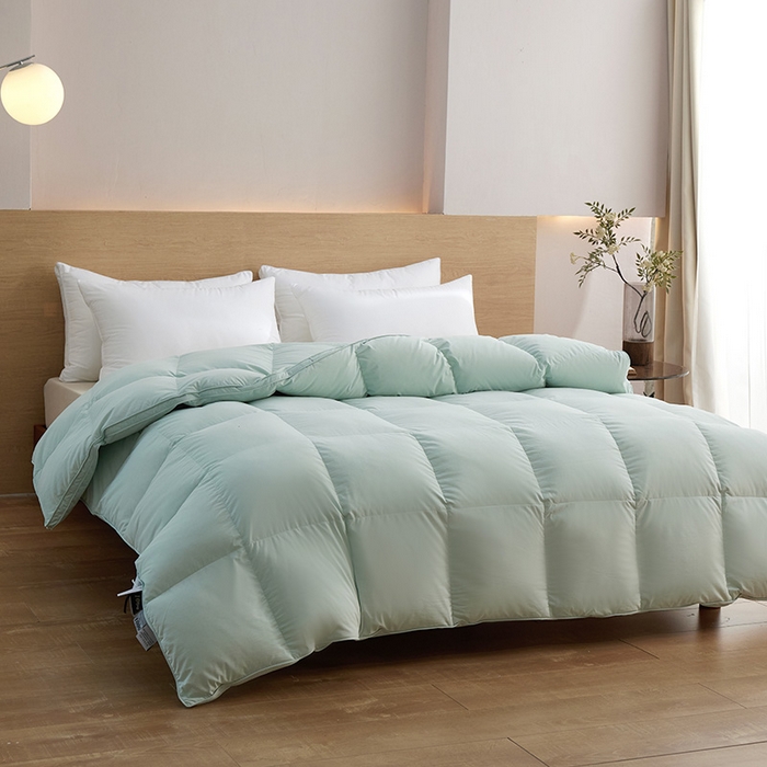 91家纺网 家纺一手货源 找家纺 御眠纺羽绒被壳 2025新款不跑被的羽绒被壳天丝超柔棉 天丝超柔绿