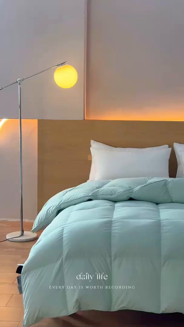 91家纺网 家纺一手货源 找家纺 御眠纺羽绒被壳 2025新款不跑被的羽绒被壳天丝超柔棉 天丝超柔绿