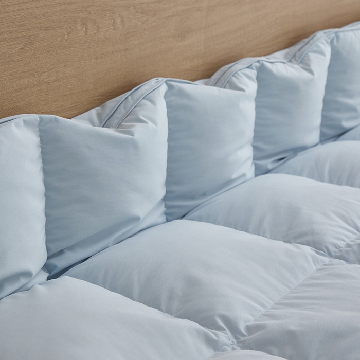 91家纺网 家纺一手货源 找家纺 静若居羽绒被壳 2025新款不跑被的羽绒被壳天丝超柔棉  天丝超柔蓝