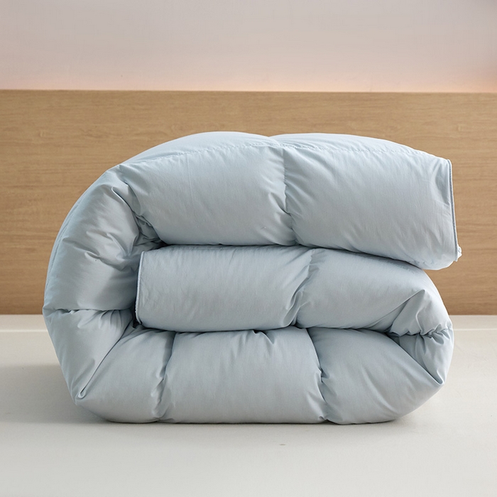 91家纺网 家纺一手货源 找家纺 静若居羽绒被壳 2025新款不跑被的羽绒被壳天丝超柔棉  天丝超柔蓝