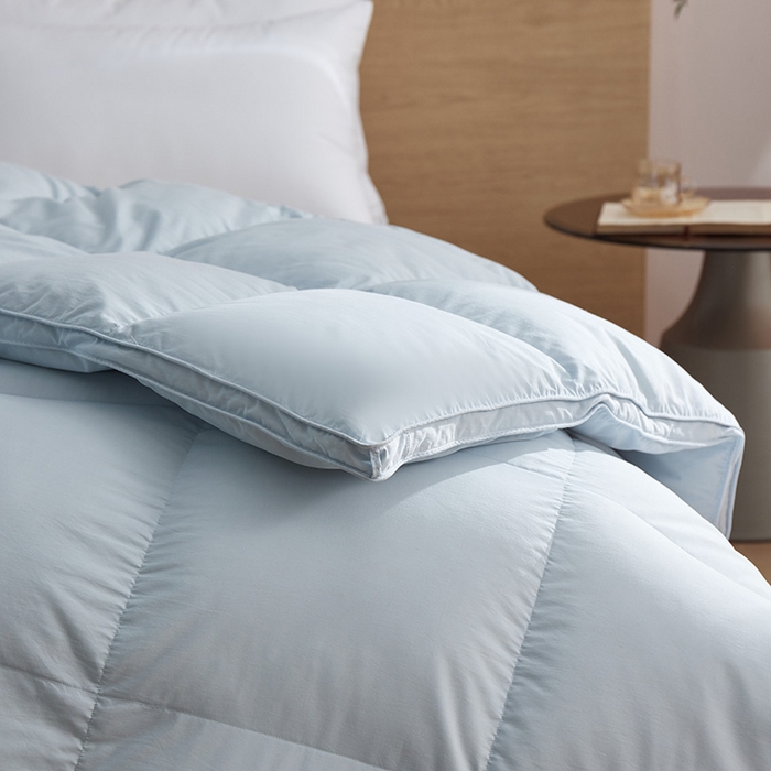 91家纺网 家纺一手货源 找家纺 静若居羽绒被壳 2025新款不跑被的羽绒被壳天丝超柔棉  天丝超柔蓝