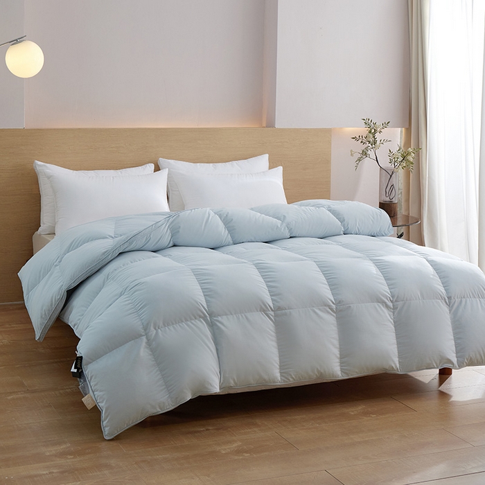 91家纺网 家纺一手货源 找家纺 静若居羽绒被壳 2025新款不跑被的羽绒被壳天丝超柔棉  天丝超柔蓝