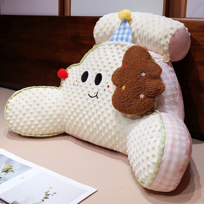 91家纺网 家纺一手货源 找家纺 （总）仟亿莱 2025新款泡泡绒治愈系动物拥抱式腰靠